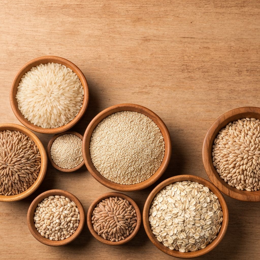 Verschiedene Vollkornprodukte